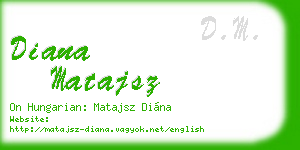diana matajsz business card